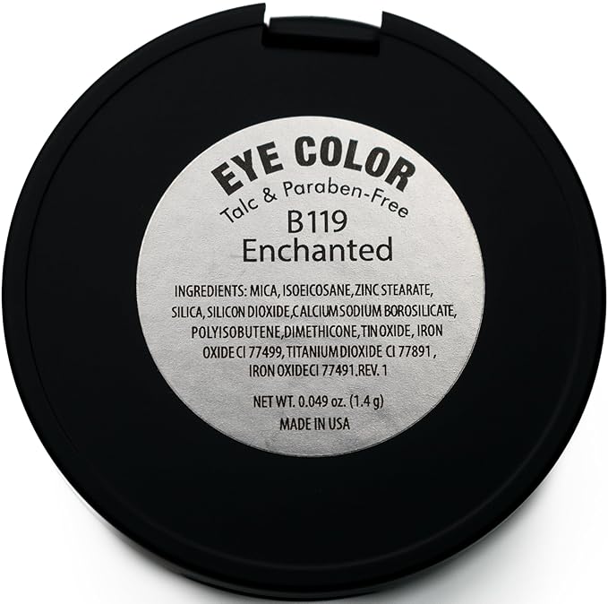 Enchanted Dark Gold Metallic Shimmering Pressed Powder Single Vegan Eyeshadow; Talc, Paraben & Cruelty Free-Velvo Beauty