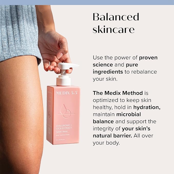 Medix 5.5 Hyaluronic Acid + Vitamin E Cream Body Lotion & Face Moisturizer | Hydrating Dry Skin Firming Lotion Minimizes Look Of Wrinkles, Stretch Marks, & Crepey Skin | Skin Care Products | 15 Fl Oz-Velvo Beauty