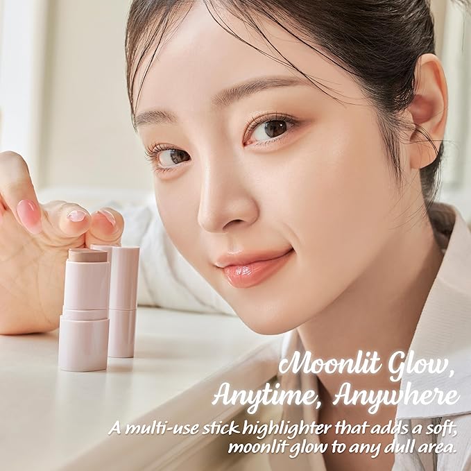 Touch in Sol In My Heart Stick (Moonlight Beam) – Cream Highlighter Stick for Eyes, Lips & Cheeks – Korean Makeup Glow Stick – Long Lasting, Multi-Use Highlight for Natural Radiance, K beauty, 0.12 Oz-Velvo Beauty