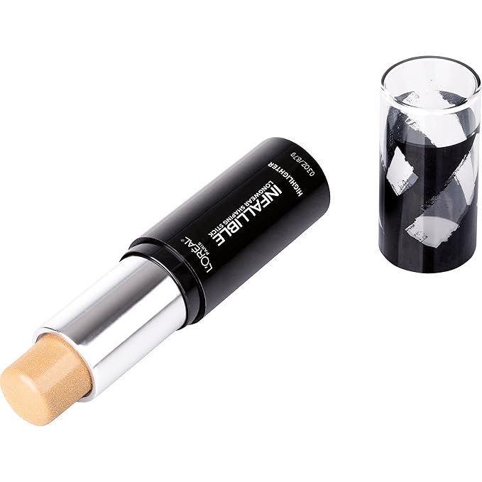 L’Oréal Paris Makeup Infallible Longwear Highlighter Shaping Stick, Up to 24hr Wear, Buildable Cream Highlighter Stick, 41 Gold is Cold, 0.3 oz.-Velvo Beauty