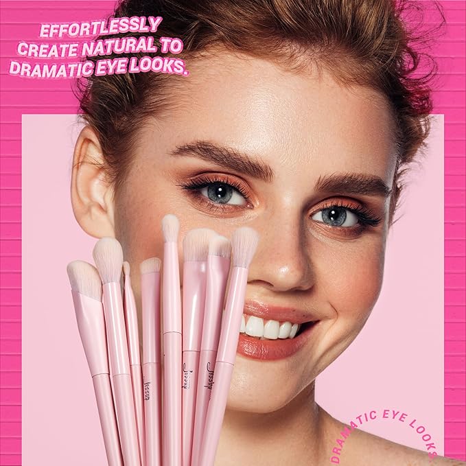 Jessup Pink Makeup Brushes Set 14Pcs Make up Brushes Premium Vegan Foundation Concealer Blush Eyeshadow Eyeliner Powder Highlighter Blending Face Brush Set, T495-Velvo Beauty