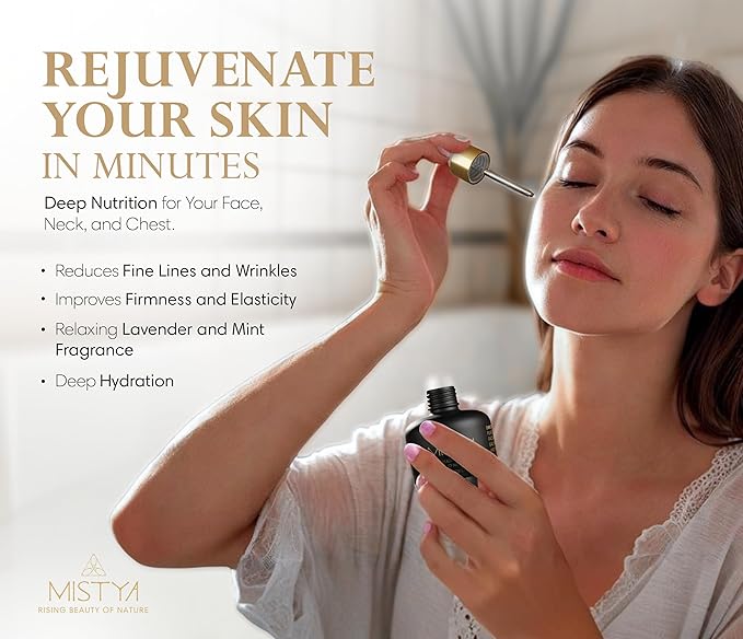 Anti Aging Specialized Face and Neck Serum with Cacay oil, Extra Vitamin E, Lavender and Peppermint Oils, 1 oz, high in retinol.-Velvo Beauty