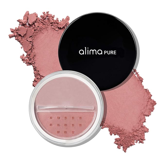 Alima Pure Loose Mineral Blush - Powder Makeup for Cheeks, Satin Matte Finish, Pink Blush, Talc Free, Vegan .15 oz/ 4.5 g-Velvo Beauty