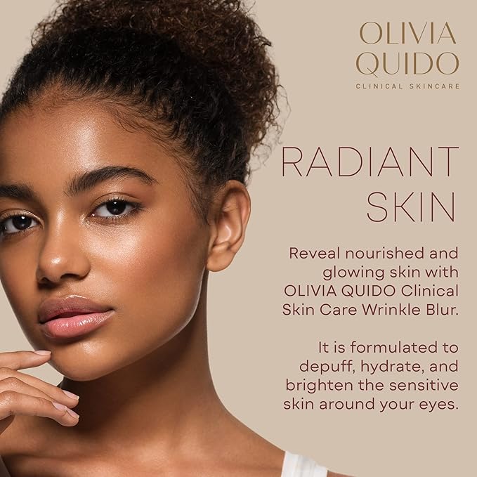 OLIVIA QUIDO Clinical Skin Care Wrinkle Blur (0.46 oz) | Eye Cream For Dark Circles and Puffiness | Anti-Aging Under Eye Cream | Hydrating, Brightening, and Dark Circles Under Eye Treatment for Women-Velvo Beauty