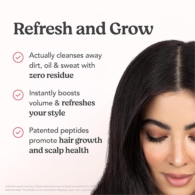 HAIRtamin Vitamin Infused Dry Shampoo for Women | Hair Texture Spray that Cleanses & Refreshes | Hair Complex for Healthy Thicker-Looking Hair | Procapil 3% & Vitamins for Scalp Health | Talc Free-Velvo Beauty