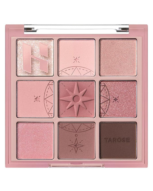 HOLIKA HOLIKA My Fave Mood 10 Pick the Rose - 9 Colors Eye Palette - Warm Tone Rose, Brown & Marsala - Matte Shimmer Eyeshadow Kit - Multipurpose for Blusher - Flawless Finish, Soft-Velvo Beauty