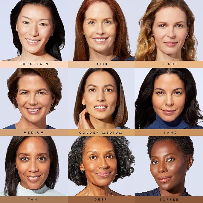 LAURA GELLER NEW YORK Baked Balance-n-Brighten Foundation with Kabuki Brush Makeup Set, Porcelain-Velvo Beauty