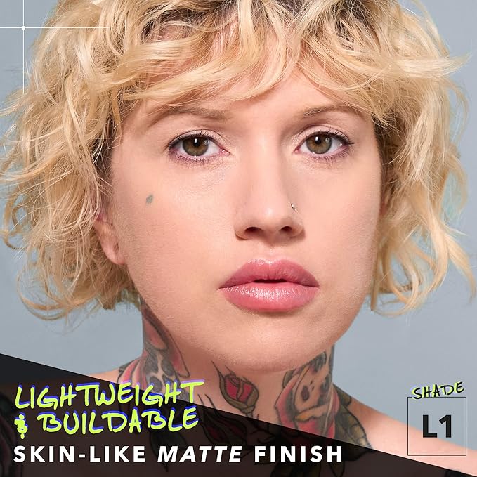 COVER FX Power Play Foundation - Shade L1 - Buildable Full Coverage - Waterproof Sweat-Proof Transfer-Proof - Natural Matte Finish - All Skin Types-Velvo Beauty