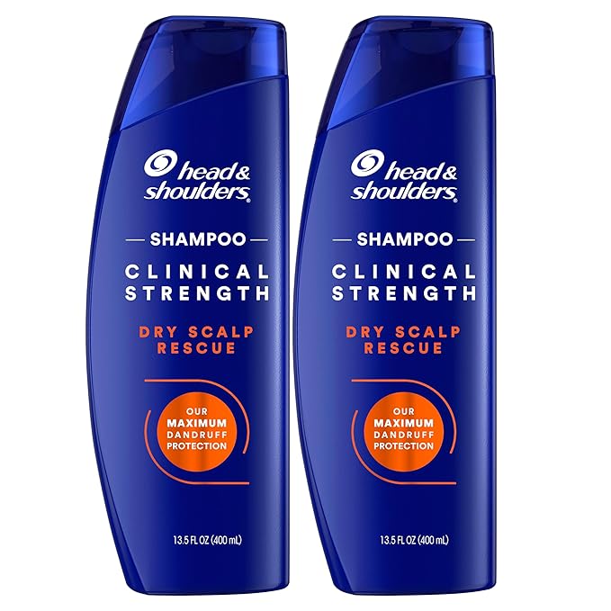 Head & Shoulders Clinical Dandruff Defense + Dry Scalp Rescue Shampoo 13.5 oz Twin Pack-Velvo Beauty