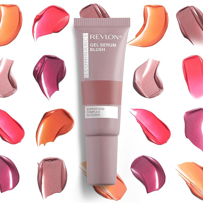 Revlon Illuminance Gel Serum Blush, Visibly Plump Cheeks, Dewy Finish and Hydrates All Day, 140 Brilliant Berry, 0.37 fl oz.-Velvo Beauty