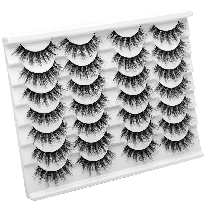 Fake Lashes False Eye Lashes Mink False Eyelashes Natural Cat Eye Lashes Fluffy Fake Eyelashes 16MM Lashes A25-Velvo Beauty