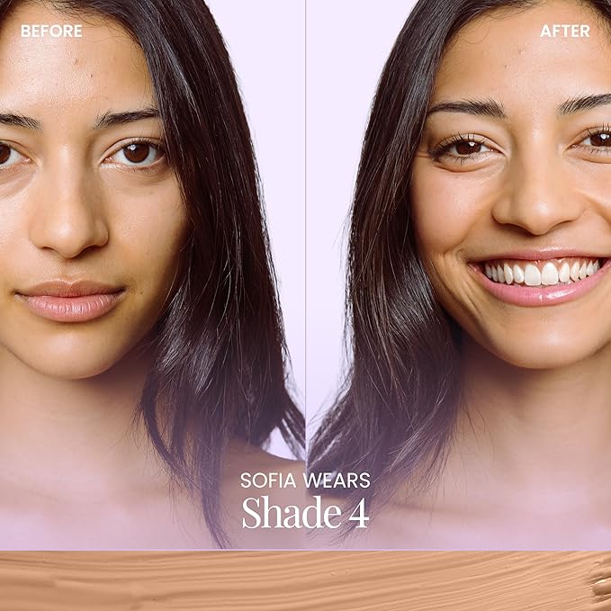 Naked Sundays BeautyScreen™ SPF 50 Mineral Peptide Foundation Tint – 2-in-1 Skin Tint & Mineral Sunscreen | Radiant, Buildable Coverage, Acne-Safe, Infused with Peptides (4 Medium honey, 1.01 fl oz)-Velvo Beauty