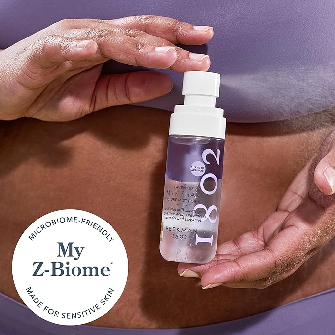 Beekman 1802 Lavender Milk Shake - Body Mist - 2.0 fl. oz - With Hyaluronic Acid & Jojoba Oil - Instantly Moisturizes, Hydrates & Softens - Good for Sensitive Skin - Cruelty Free-Velvo Beauty
