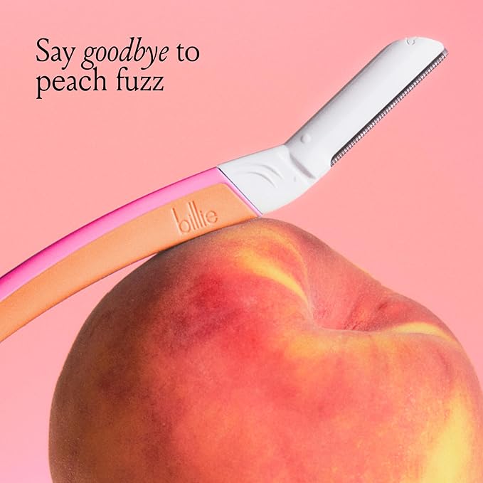 Billie - Dermaplane Starter Kit - Reusable Handle + 3 Refill Blades - Remove Facial Hair + Perfectly Shape Brows - Dermatologist-Approved - Malibu-Velvo Beauty