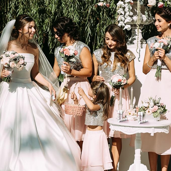 30 Pcs Wedding Lip Balms Bulk Wedding Bridal Shower Favors for Guests Wedding Souvenirs Moisturizing Floral Lip Balm Thank You Gifts for Bachelorette Party Bridesmaid Baby Shower, Pink Flower-Velvo Beauty