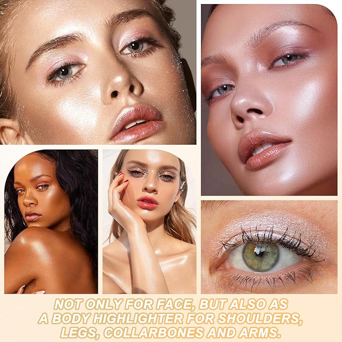 Boobeen Highlighter Makeup Palette, Long Lasting Glow Shimmer Illuminator Contour Powder for Face Radiant Glow-Velvo Beauty