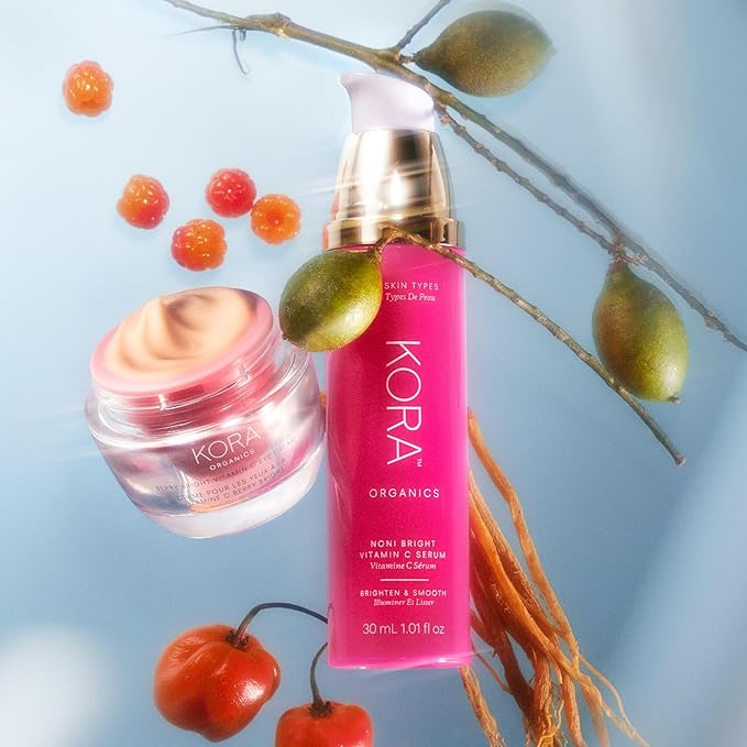 KORA Organics Berry Bright Firming Vitamin C Eye Cream | Hydrate & Strengthen | Certified Organic | Cruelty Free | Refillable | 0.50 fl oz-Velvo Beauty