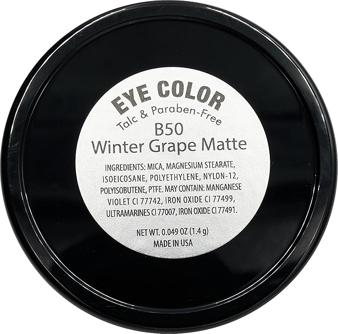 Winter Grape Matte Dark Purple Mauve Pressed Powder Single Vegan Eyeshadow; Talc, Paraben & Cruelty Free-Velvo Beauty