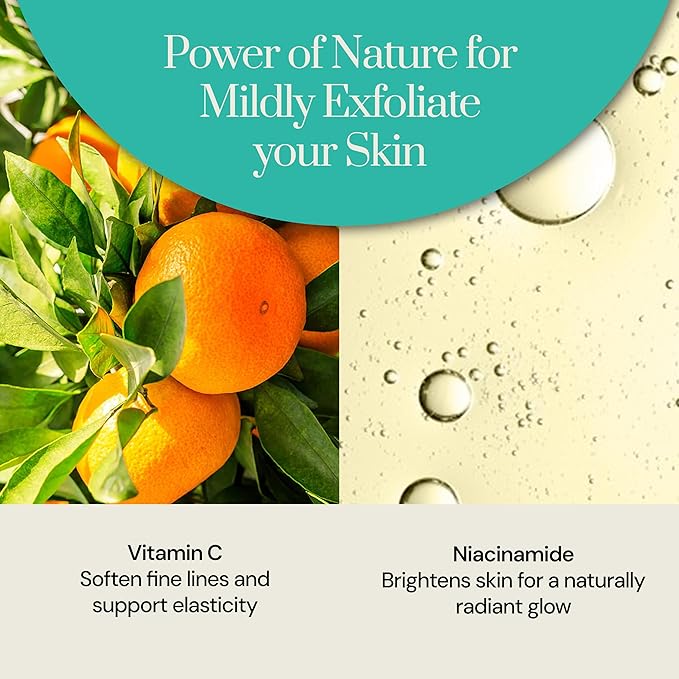 Soapstones Natural Glo Facial Serum - Niacinamide and Hyaluronic Acid Vitamin C Serum - Bilberry, Sugar Cane, Maple, Lemon and Orange Extracts Infused Face Serum-Velvo Beauty