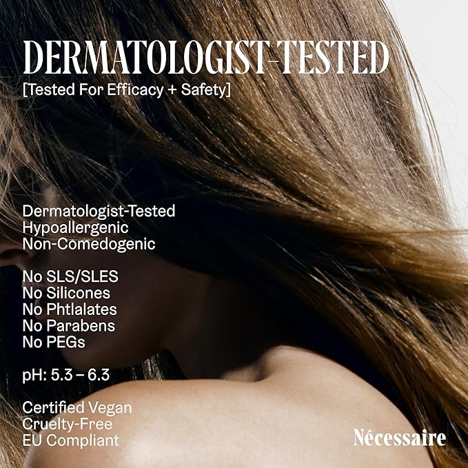 Nécessaire Rosemary Shampoo | Multi-Protien Strengthening Cleanse For Thinning Hair. For Women + Men. Good For All Hair Types/Textures. Free Of Sulfates. Color-Safe. 250 ml / 8.4 oz-Velvo Beauty