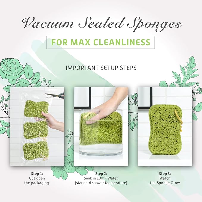 Spongentle Deep Cleansing Dual Texture Body Loofah Sponge, Vacuum Sealed, for Bath and Shower, for Gentle and Deep Exfoliation, Generous and Rich Lather, (Pack of 3)-Velvo Beauty