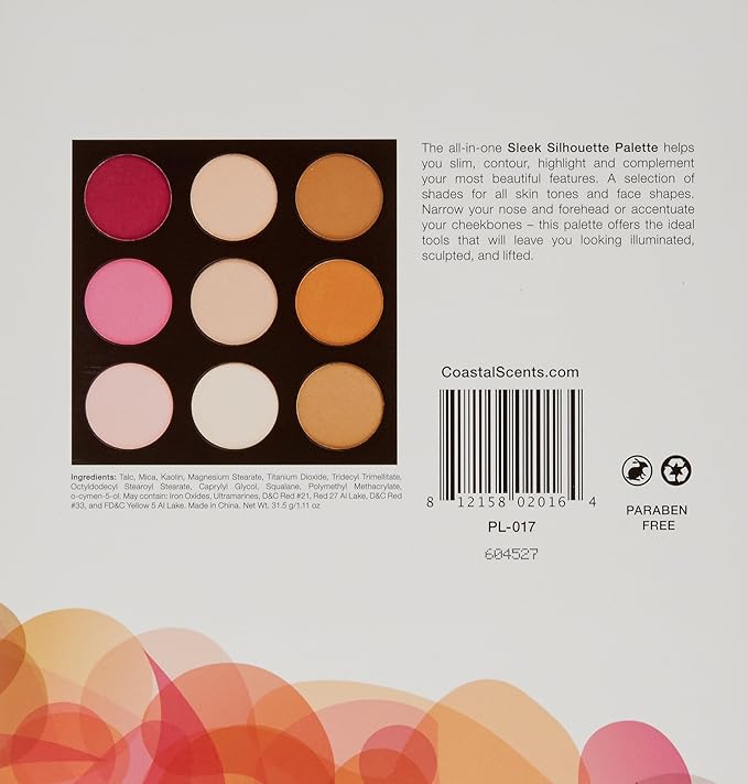 Coastal Scents Sleek Silhouette Palette, 7.17 Ounce-Velvo Beauty