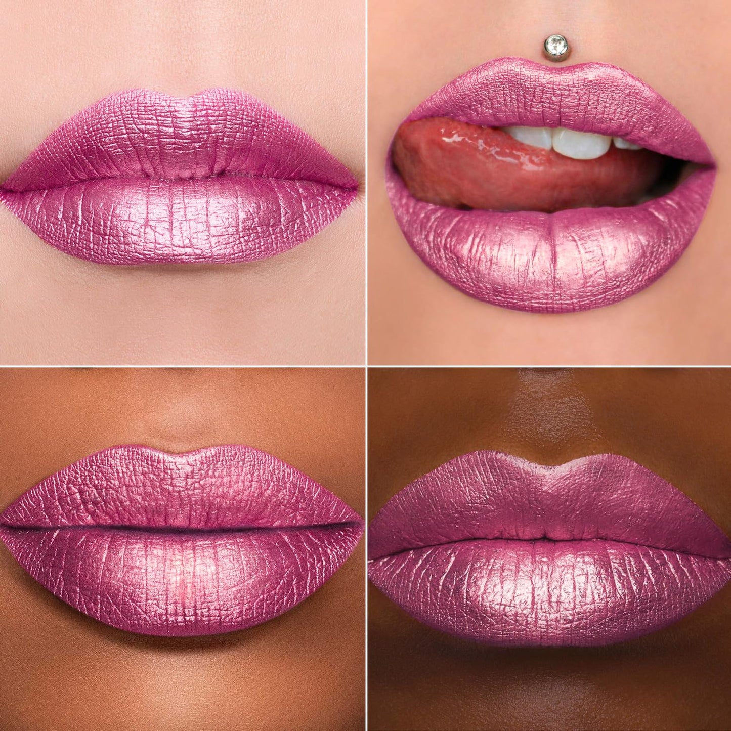 MAKI YIKA Metallic Pink Lipstick for Women Nude Pink Lipsticks Long Lasting Glitter Lipstick No Smudge No Transfer Liquid Lip Gloss (BR21 Sweet Rose)-Velvo Beauty