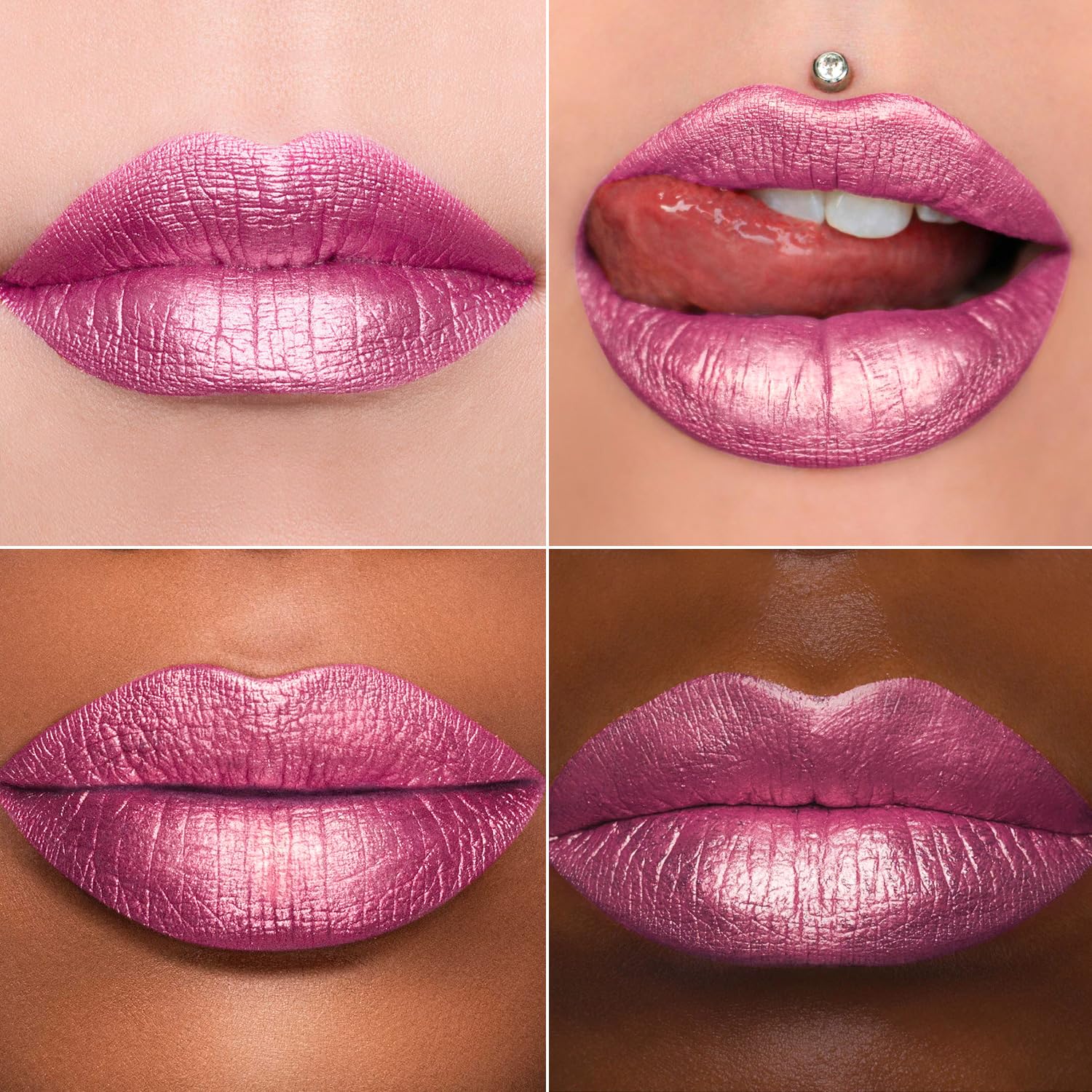 MAKI YIKA Metallic Pink Lipstick for Women Nude Pink Lipsticks Long Lasting Glitter Lipstick No Smudge No Transfer Liquid Lip Gloss (BR21 Sweet Rose)-Velvo Beauty