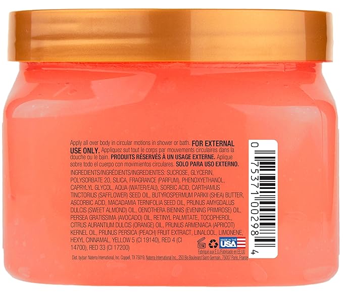 Tree Hut Peach Sorbet Shea Sugar Scrub | Exfoliating Body Scrub Removes Dead, Dry Skin for a Soft & Hydrated Feel | Nourishing Essential Body Care | 18 fl oz.-Velvo Beauty