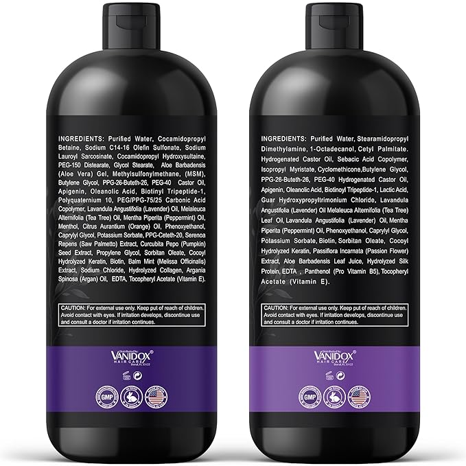 Tea Tree Shampoo and Conditioner Set with Lavender and Mint | DHT Blockers | With 100% Pure Tea Tree Oil for Itchy, Dry Scalp | Sulfate & Paraben Free | For Men & Women | 16 fl oz Each-Velvo Beauty