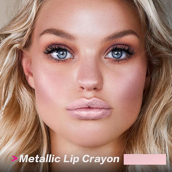 FOCALLURE Ultra Chic Metallic Lipstick,Rich Vitamin E Lip Crayon,Lightweight Shinning Color without Drying or Fading,Long Lasting Lips Makeup,#26 Salt Lake-Velvo Beauty