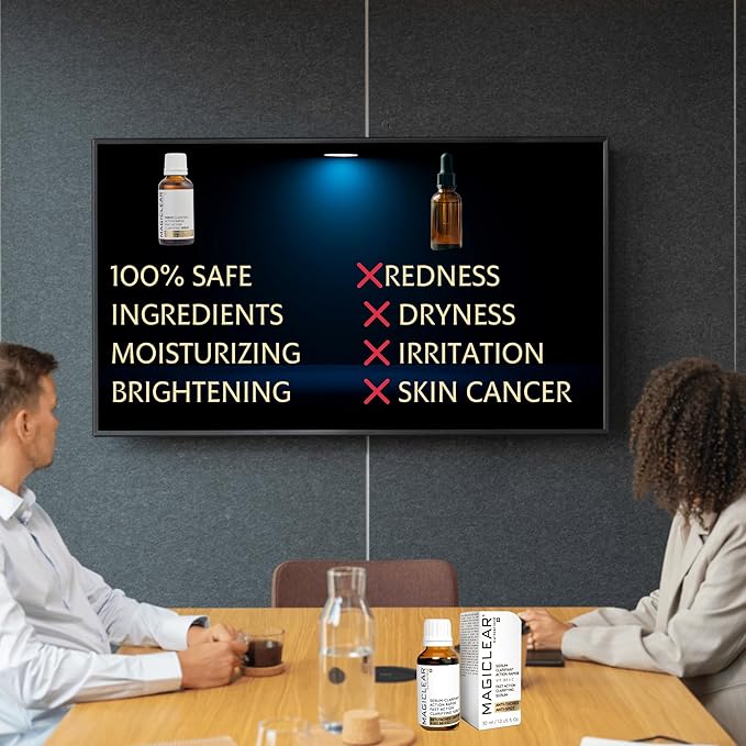 Luxury Swiss Dark Spot Remover for Face and Body Serum Gel Cream Age Sun Brown Spot Acne Freckles Corrector Melasma treatment Anti aging Skin Vitamin C + Niacinamide best organic brand Magiclear-Velvo Beauty