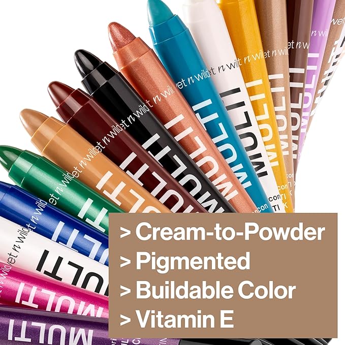 wet n wild Color Icon Cream Eyeliner Eyeshadow Multi-Stick, Moisturizing, Nourishing Velvety Cream-to-Powder Buildable & Blendable Formula, Cruelty-Free & Vegan - Nudie Culture-Velvo Beauty
