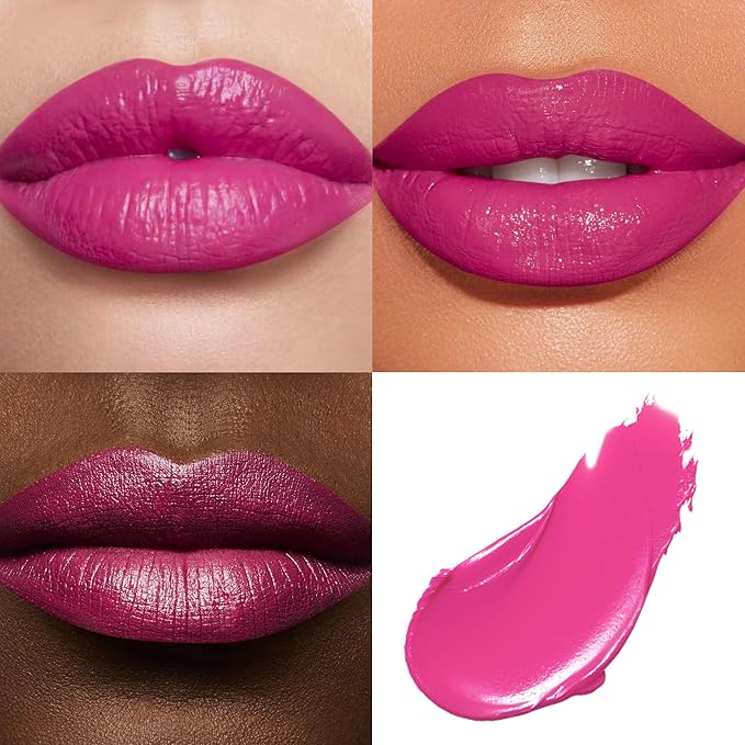 MAKI YIKA Hot Pink Lipstick for Women Moisture Hydrate Lipsticks Glossy Pink Lipsticks Sheer Finish Lightweight Tinted Lip Balm (Z06 Rose Up)-Velvo Beauty