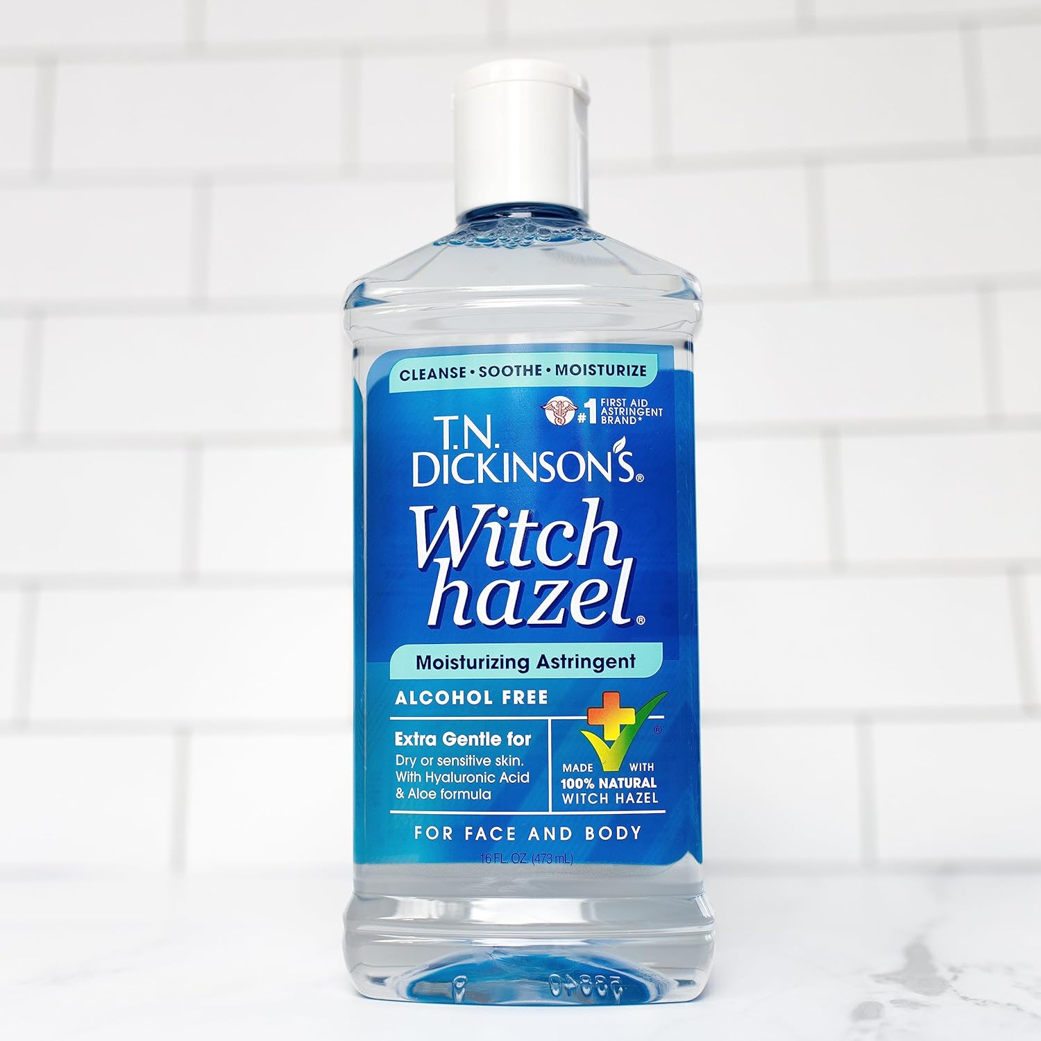 T.N. Dickinson's Witch Hazel Alcohol-Free Moisturizing Astringent, Made with 100% Natural Witch Hazel 16 oz (Pack of 2)-Velvo Beauty