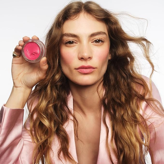 goop Beauty Cream Blush | Sheer Pop of Color for Lips & Cheeks | Vitamin C, Vitamin E & Safflower Oil | Natural Makeup for Glowing Skin | Paraben & Silicone Free | 0.5 oz | Venus - Translucent Fuchsia-Velvo Beauty