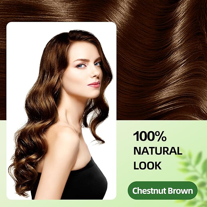Hair Dye Shampoo 3 in 1 for Gray Hair Coverage, Argan nut Natural Shampoo Hair Dye for Women & Men/Ammonia-Free 500ml(Chestnut Brown)-Velvo Beauty