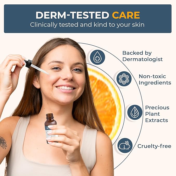 Vitabri Vitamin C Serum for Face – Brightening & Anti-Aging Formula with Vitamin C, Ferulic Acid & Botanicals – Hydrating Serum for Dark Spots, Tone & Fine Lines – 1 Fl Oz-Velvo Beauty