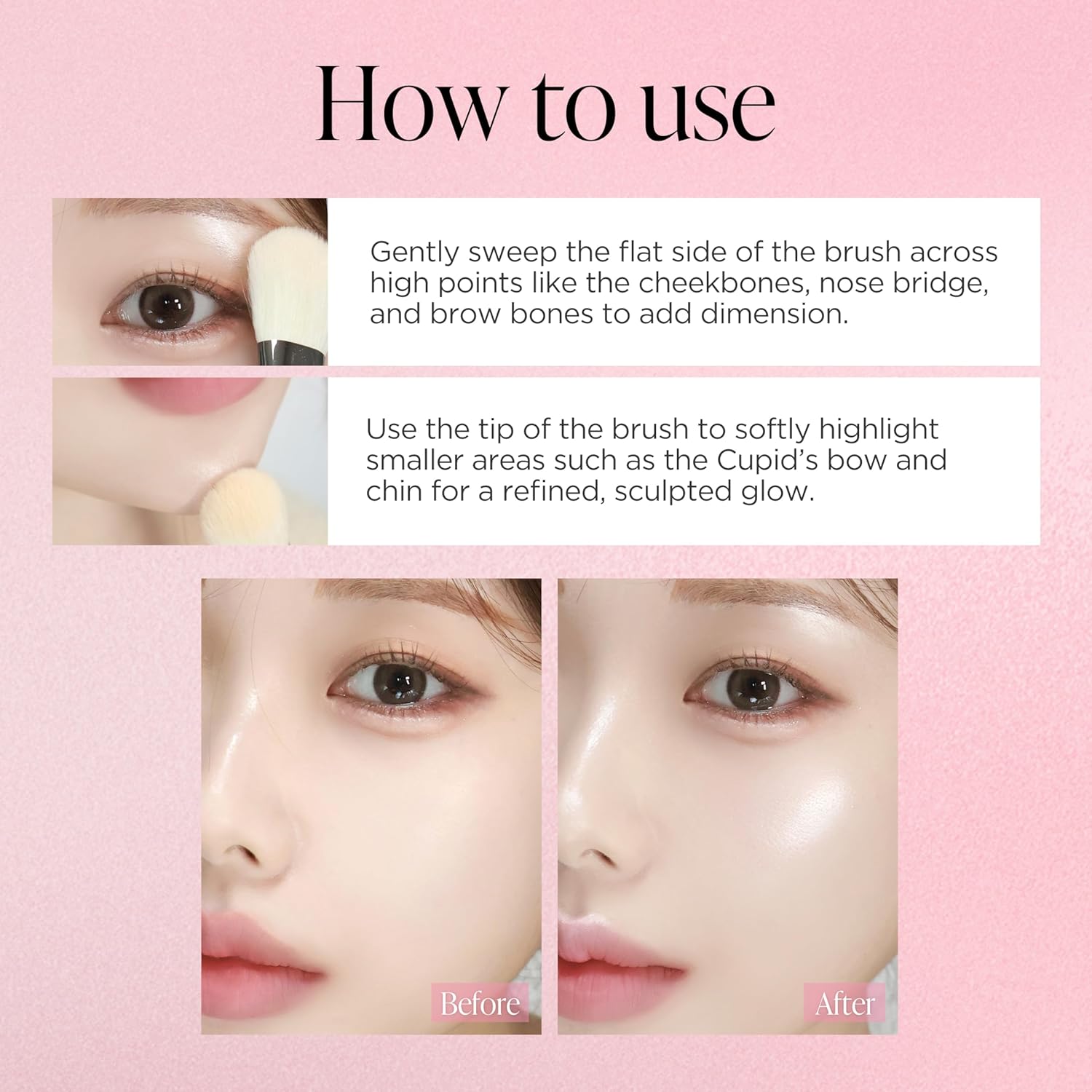 Piccasso 116 Highlighter Brush – Soft Goat Hair Makeup Brush for Face, Ideal for Highlighting Cheekbones, Nose, and Jawline, Fluffy Blush Brush for Natural Glow, Professional Korean Beauty-Velvo Beauty