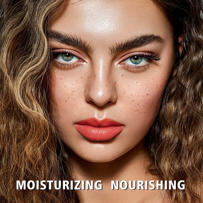 MAKI YIKA Moisture Coral Red Lipstick for Women Hydrate Lip Balm for Dry Cracked Lips Weightless Glossy Lip Color Juicy Finish,MA053 Coral Red-Velvo Beauty