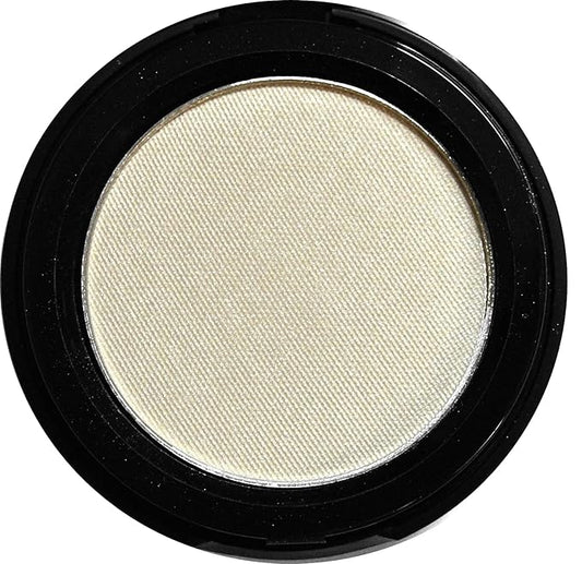 White Satin Snowflake Pearl Shimmer Finish Pressed Powder Single Vegan Eyeshadow; Talc, Paraben & Cruelty Free-Velvo Beauty