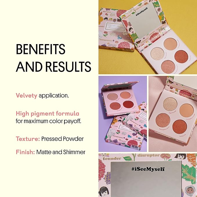Winky Lux Charmsters Tenacious Palette, Eyeshadow Palette with Pink, Peach and Red Eyeshadows, Makeup Palette-Velvo Beauty