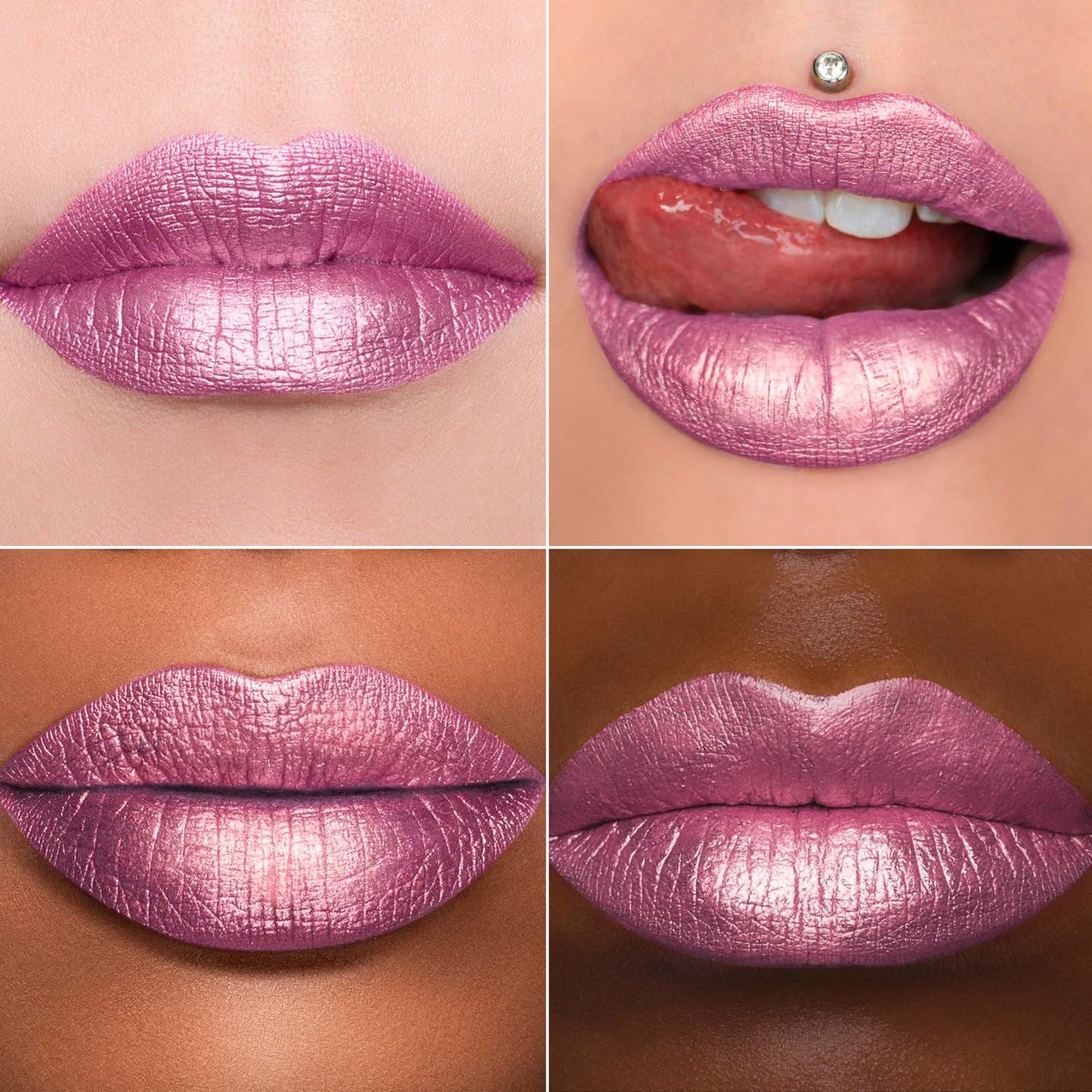 MAKI YIKA Pink Lipstick for Women Metallic Lipsticks Glitter Long Lasting Lipstick No Smudge No Transfer Liquid Lip Gloss (BR013 First Love)-Velvo Beauty