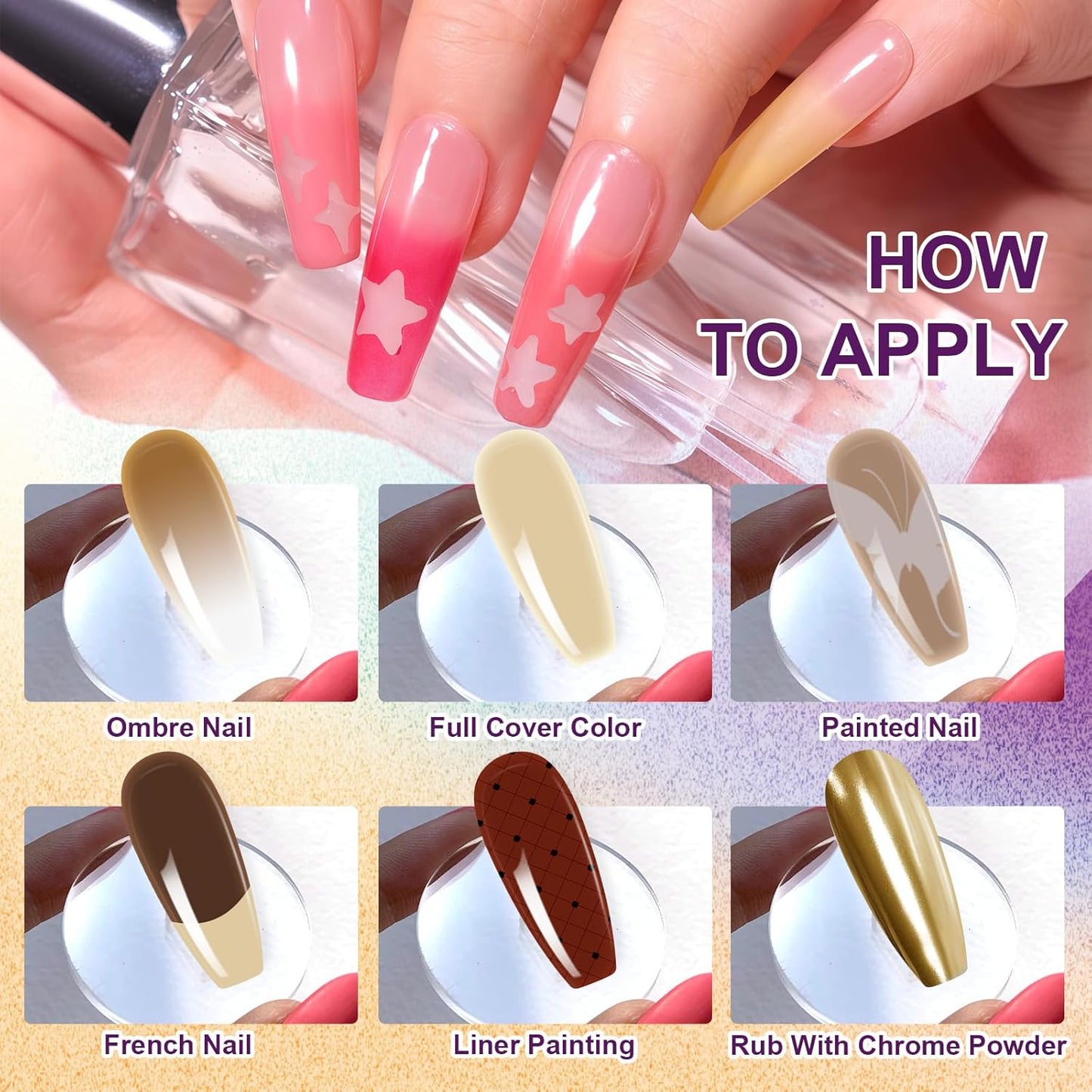 Gradient Painting Gel, 9 Colors Ombre Gel Nail Polish Almond Cream Brown for Pigment Pat Aura Nails French Manicure Soak Off UV Home Salon DIY Nail Art Coconut Latte-Velvo Beauty