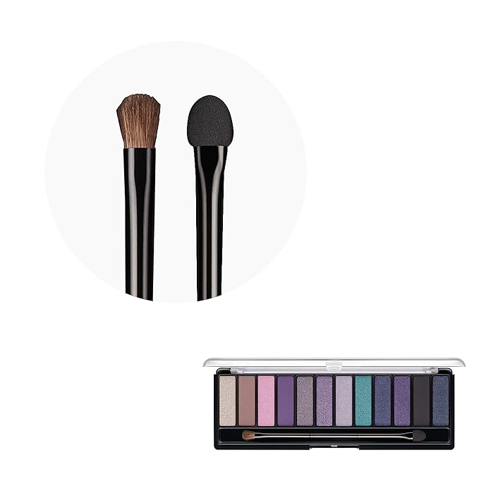 Rimmel London Magnif'Eyes Eyeshadow Palette, 12 Shades, Blendable Formula, Versatile, 008, Electric Violet, 0.5oz-Velvo Beauty