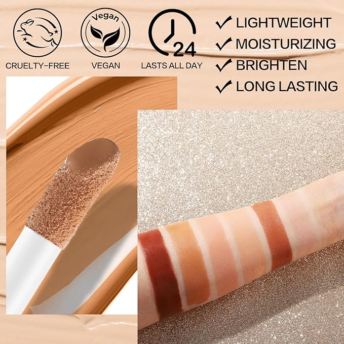 UCANBE Halo Glow Liquid Filter, Face Complexion Booster For Radiant Skin All Day Longwear, Soft-Focus Look Sodium Hyaluronate Vegan & Cruelty-Free - 0.91OZ Light Tan-Velvo Beauty