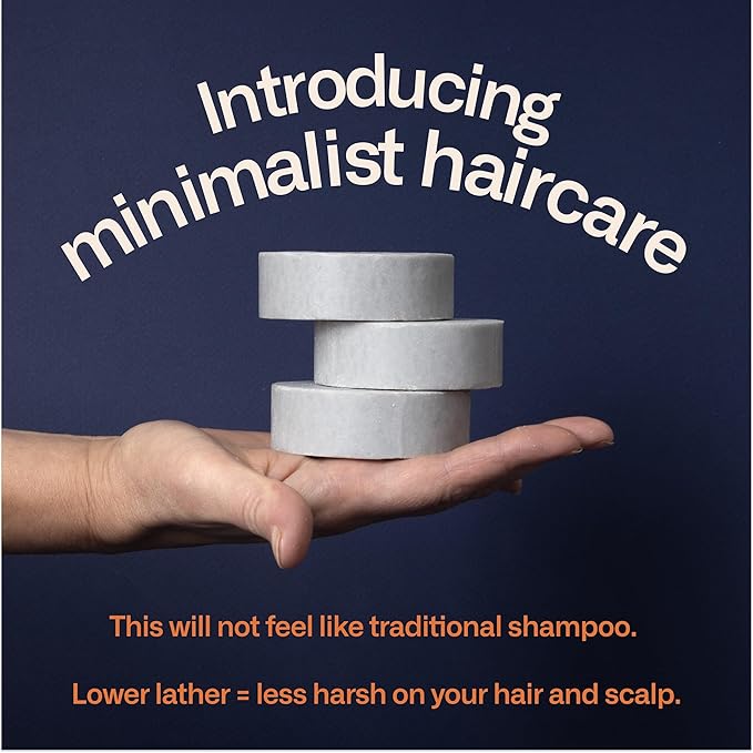 Modern Mammals Light Shampoo Bar - Minimalist Hair Care, Low Suds, Low Lather, Vegan, Sensitive Scalps, No Poo, Anti Poof, Natural Ingredients, Fragrance-Free (1 Bar + BarBag)-Velvo Beauty