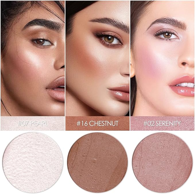 3 Pcs UNIVERSAl Contour Stick Set,Cream Blush & Highlighter Bronzer Pen,Long Lasting & Smooth Natural Face Contouring Illuminator,Professional Makeup Kit for All Skin-Velvo Beauty