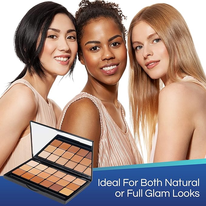 Graftobian HD Glamour Creme Foundation Warm Super Palette - 18 High Definition Warm Undertone Cream Shades-Velvo Beauty