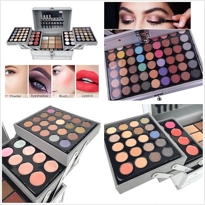 Professional 132 Colors All-in-one Makeup Palette Cosmetic Contouring Kit Combination with Eyeshadow, Cream Concealer, Eyebrow Powder, Lip Gloss Blusher and Pressed Powder-Velvo Beauty